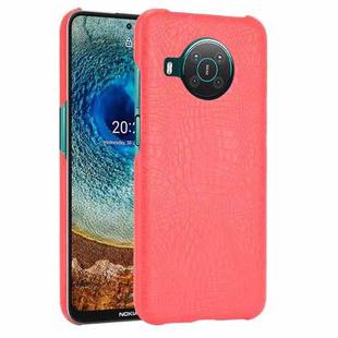 For Nokia X10 / X20 Shockproof Crocodile Texture PC + PU Case(Red)