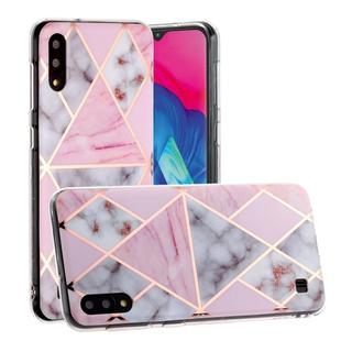 For Galaxy A10 Hot Stamping Geometric Marble IMD Craft TPU Protective Case(Rhombus)