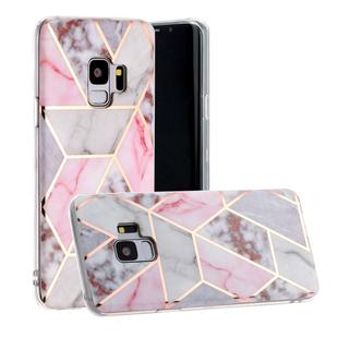 For Galaxy S9 Hot Stamping Geometric Marble IMD Craft TPU Protective Case(Hexagon)