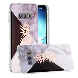 For Galaxy S10e Hot Stamping Geometric Marble IMD Craft TPU Protective Case(Pineapple)