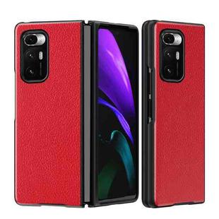 For Xiaomi Mi Mix Fold Foldable Protective Case, Pattern:Lychee Pattern(Red)
