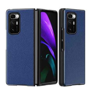 For Xiaomi Mi Mix Fold Foldable Protective Case, Pattern:Lychee Pattern(Blue)