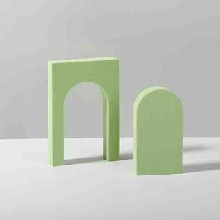 Cuboid Door Combo Kits Geometric Cube Solid Color Photography Photo Background Table Shooting Foam Props (Green)