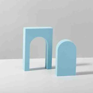 Cuboid Door Combo Kits Geometric Cube Solid Color Photography Photo Background Table Shooting Foam Props (Light Blue)