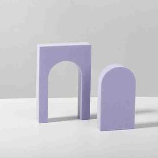 Cuboid Door Combo Kits Geometric Cube Solid Color Photography Photo Background Table Shooting Foam Props (Purple)