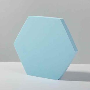 18 x 2cm Hexagon Geometric Cube Solid Color Photography Photo Background Table Shooting Foam Props (Light Blue)