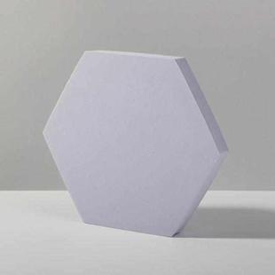 18 x 2cm Hexagon Geometric Cube Solid Color Photography Photo Background Table Shooting Foam Props (Purple)