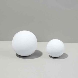 7cm Round Ball + 5cm Round Ball Geometric Cube Solid Color Photography Photo Background Table Shooting Foam Props(White)