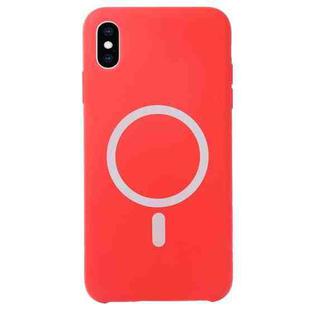 Nano Silicone Full Coverage Shockproof Magsafe Case For iPhone XS Max(Red)