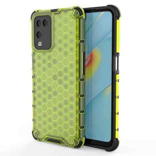 For OPPO A54 4G Shockproof Honeycomb PC + TPU Case(Green)
