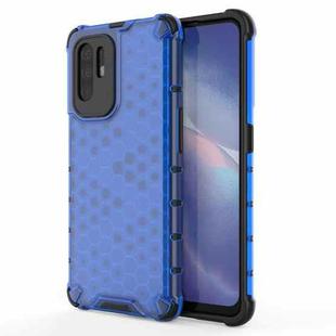 For OPPO Reno5 Z 5G Shockproof Honeycomb PC + TPU Case(Blue)