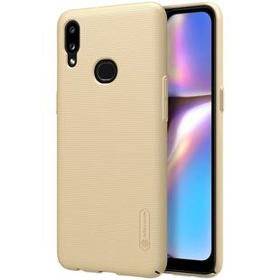 For Galaxy A10s NILLKIN Frosted Concave-convex Texture PC Case(Gold)