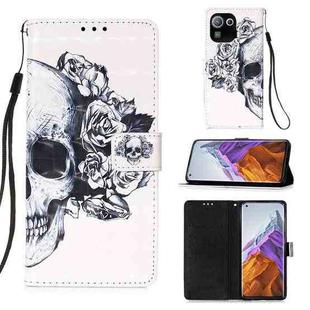 For Xiaomi Mi 11 Pro 3D Painting Horizontal Flip Leather Case with Holder & Card Slot & Wallet & Lanyard(Skull)