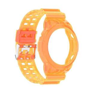 For Huawei Watch GT 2 46mm Silicone Integrated Translucent Watch Band (Orange)
