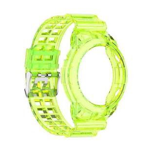 For Huawei Watch GT 2 46mm Silicone Integrated Translucent Watch Band (Lime Green)