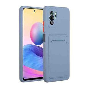 For Xiaomi Redmi Note 10 5G Card Slot Design Shockproof TPU Protective Case(Gray)