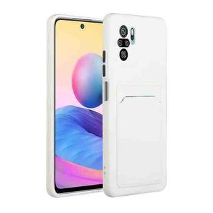 For Xiaomi Redmi Note 10 5G Card Slot Design Shockproof TPU Protective Case(White)