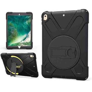 Shockproof Colorful Silicone + PC Protective Case with Holder For iPad Pro 10.5(Black)