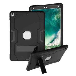 Contrast Color Robot Shockproof Silicone + PC Protective Case with Holder For iPad Pro 10.5 inch (2017) / Air 10.5 (2019)(Black)