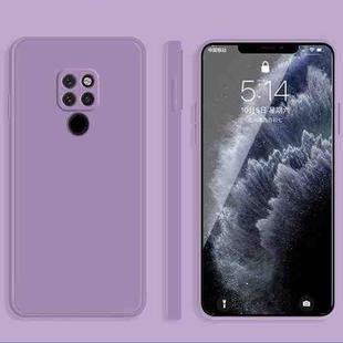 For Huawei Mate 20 Solid Color Imitation Liquid Silicone Straight Edge Dropproof Full Coverage Protective Case(Purple)