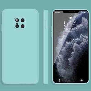 For Huawei Mate 20 Pro Solid Color Imitation Liquid Silicone Straight Edge Dropproof Full Coverage Protective Case(Sky Blue)