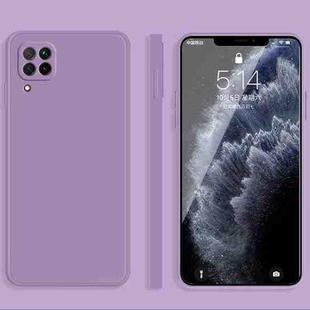 For Huawei nova 6 SE / 7i Solid Color Imitation Liquid Silicone Straight Edge Dropproof Full Coverage Protective Case(Purple)