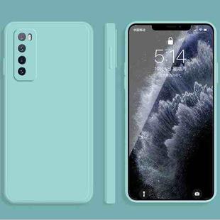 For Huawei nova 7 5G Solid Color Imitation Liquid Silicone Straight Edge Dropproof Full Coverage Protective Case(Sky Blue)