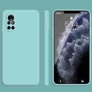 For Huawei nova 8 5G Solid Color Imitation Liquid Silicone Straight Edge Dropproof Full Coverage Protective Case(Sky Blue)