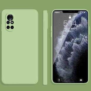 For Huawei nova 8 Pro 5G Solid Color Imitation Liquid Silicone Straight Edge Dropproof Full Coverage Protective Case(Matcha Green)