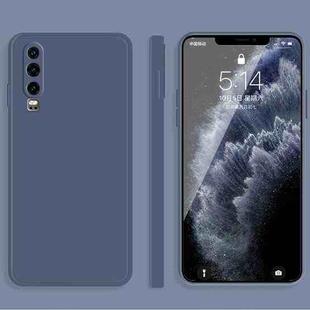 For Huawei P30 Solid Color Imitation Liquid Silicone Straight Edge Dropproof Full Coverage Protective Case(Grey)