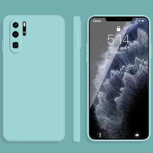 For Huawei P30 Pro Solid Color Imitation Liquid Silicone Straight Edge Dropproof Full Coverage Protective Case(Sky Blue)