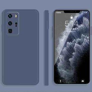 For Huawei P40 Pro Solid Color Imitation Liquid Silicone Straight Edge Dropproof Full Coverage Protective Case(Grey)