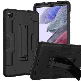 For Samsung Galaxy Tab A7 Lite T225 Contrast Color Robot Shockproof Silicone + PC Protective Case with Holder(Black)