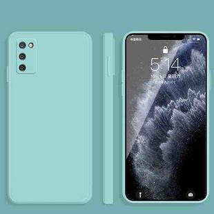 For Samsung Galaxy A02s Solid Color Imitation Liquid Silicone Straight Edge Dropproof Full Coverage Protective Case(Sky Blue)