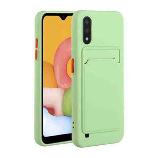 For Samsung Galaxy A01 Card Slot Design Shockproof TPU Protective Case(Green)