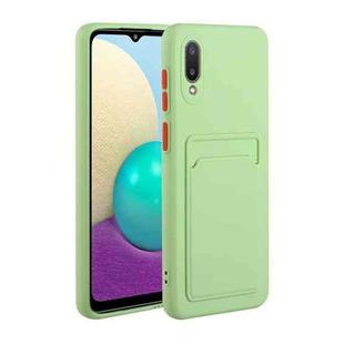 For Samsung Galaxy A02 Card Slot Design Shockproof TPU Protective Case(Green)