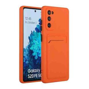 For Samsung Galaxy S20 FE Card Slot Design Shockproof TPU Protective Case(Orange)