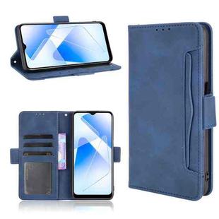 For OPPO A55 5G / A53s 5G Skin Feel Calf Pattern Horizontal Flip Leather Case with Holder & Card Slots & Photo Frame(Blue)