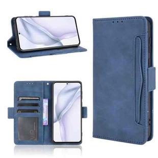 For Huawei P50 Skin Feel Calf Pattern Horizontal Flip Leather Case with Holder & Card Slots & Photo Frame(Blue)