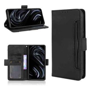 For Rakuten BIG S Skin Feel Calf Pattern Horizontal Flip Leather Case with Holder & Card Slots & Photo Frame(Black)