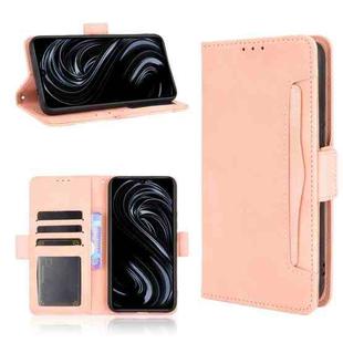 For Rakuten BIG S Skin Feel Calf Pattern Horizontal Flip Leather Case with Holder & Card Slots & Photo Frame(Pink)