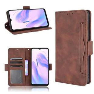 For Blackview A70 (2021) Skin Feel Calf Pattern Horizontal Flip Leather Case with Holder & Card Slots & Photo Frame(Brown)