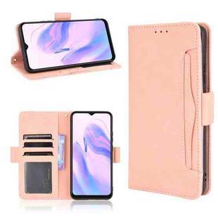 For Blackview A70 (2021) Skin Feel Calf Pattern Horizontal Flip Leather Case with Holder & Card Slots & Photo Frame(Pink)