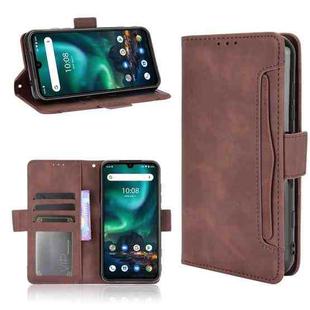 For UMIDIGI Bison GT Skin Feel Calf Pattern Horizontal Flip Leather Case with Holder & Card Slots & Photo Frame(Brown)