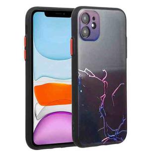 For iPhone 11 Ink Painting Style TPU Protective Case (Ink Purple)