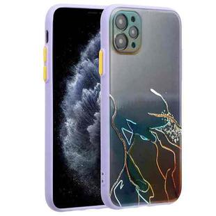 For iPhone 11 Pro Max Ink Painting Style TPU Protective Case (Ink Gold)