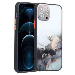 For iPhone 12 Pro Ink Painting Style TPU Protective Case(Ink Black)