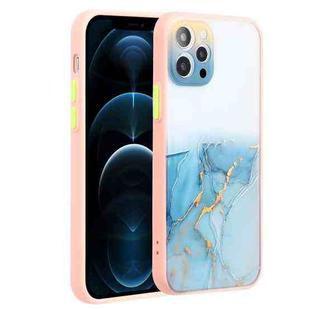 For iPhone 12 Pro Max Ink Painting Style TPU Protective Case(Ink Blue)