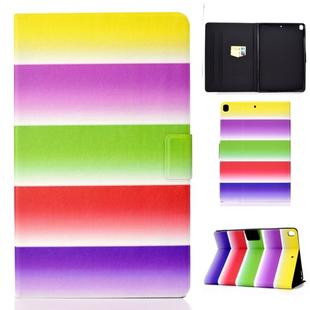 For iPad 10.2 2021 / 2020 / 2019 Colored Drawing Horizontal Flip Leather Case with Holder & Card Slots & Sleep / Wake-up Function(Rainbow)