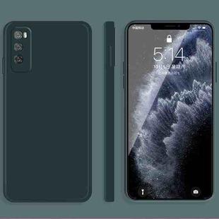 For Huawei Enjoy 20 Pro Solid Color Imitation Liquid Silicone Straight Edge Dropproof Full Coverage Protective Case(Dark Green)